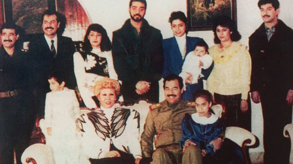 Saddam Hoessein en zijn familie, eind jaren tachtig