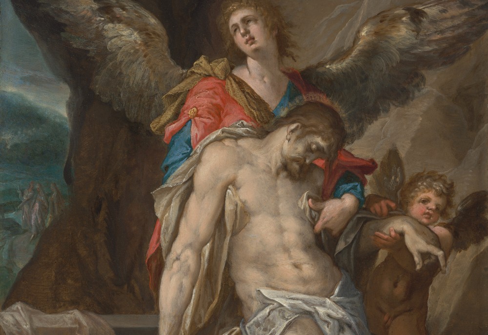 Engelen dragen het lichaam van Christus (Engelenpietà), ca. 1587 - Bartholomeus Spranger (Rijksmuseum Amsterdam)