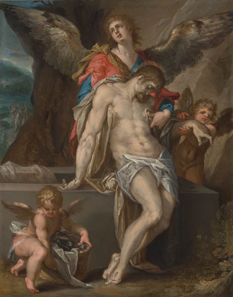 Engelen dragen het lichaam van Christus (Engelenpietà), ca. 1587 - Bartholomeus Spranger (Rijksmuseum Amsterdam)