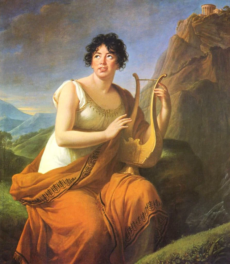 Madame de Staël als Corinne, geschilderd door Elisabeth Vigée-Lebrun in 1808