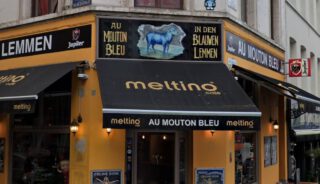Het huidige café “In de Blauwe Lemmen”, op de hoek van de Blaesstraat en het Vossenplein in Brussel