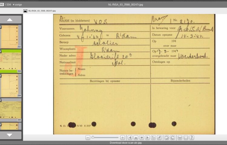 Rotterdamse Arrestantenkaarten 1940-1944 Online | Historiek