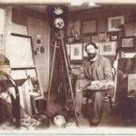 James Ensor in zijn atelier, 1899