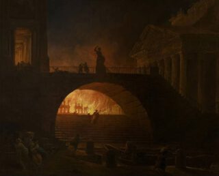 Grote brand van Rome – Hubert Robert, ca. 1785