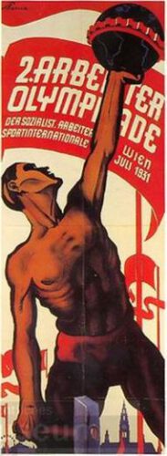 Poster voor de Internationale Arbeiders Olympiade te Wenen van 1931