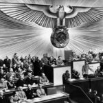 Hitler geeft een toespraak in de Duitse Rijksdag, 1939