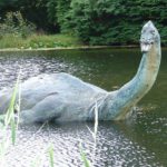 Beeld van het Monster van Loch Ness in het Museum of Nessie