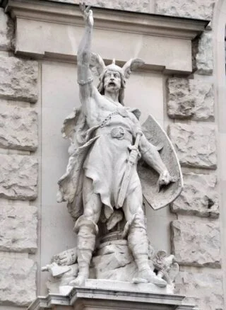 Het negentiende-eeuwse beeld van de deelnemers aan de Grote Volksverhuizingen (Heldenplatz, Wenen)