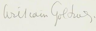 Handtekening van William Golding