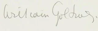 Handtekening van William Golding