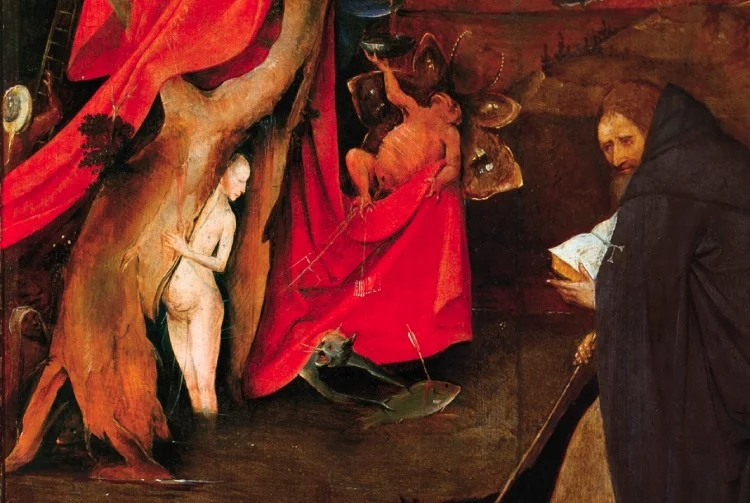 drieluik over de verzoeking van de heilige Antonius, dat Jheronimus Bosch