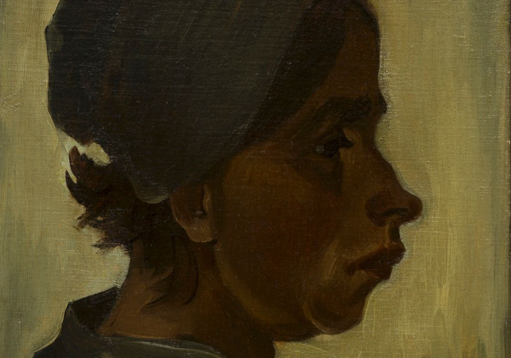 Kop van een vrouw - Vincent van Gogh - detail