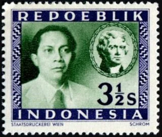 Soetan Sjahrir op een Indonesische postzegel uit 1947