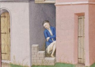 Een middeleeuwse latrine (Boccaccio, Decamerone)