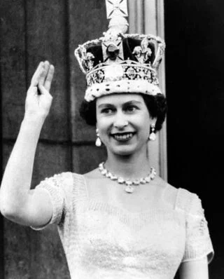 Elizabeth II tijdens de kroning, 1953