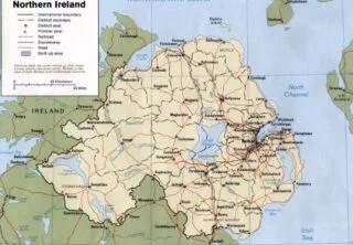 Kaart van Noord-Ierland