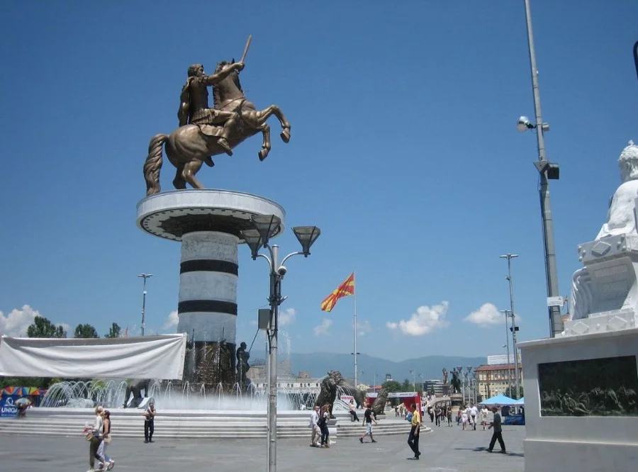 Standbeeld van Alexander de Grote in Skopje