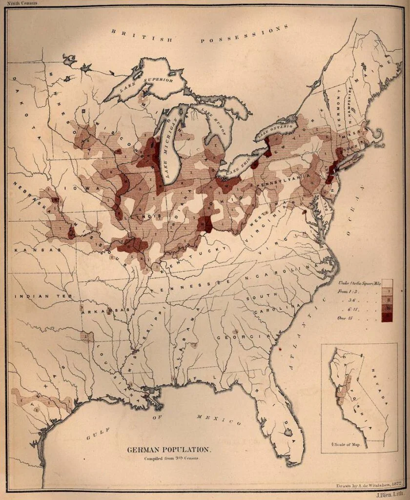 Duitse bevolking in de Verenigde Staten in 1872