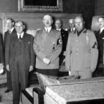 Verdrag van München - Chamberlain, Daladier, Hitler, Mussolini en graaf Ciano