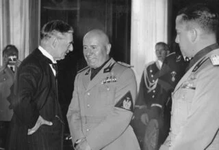 Neville Chamberlaine en Benito Mussolini, 29 september 1938 