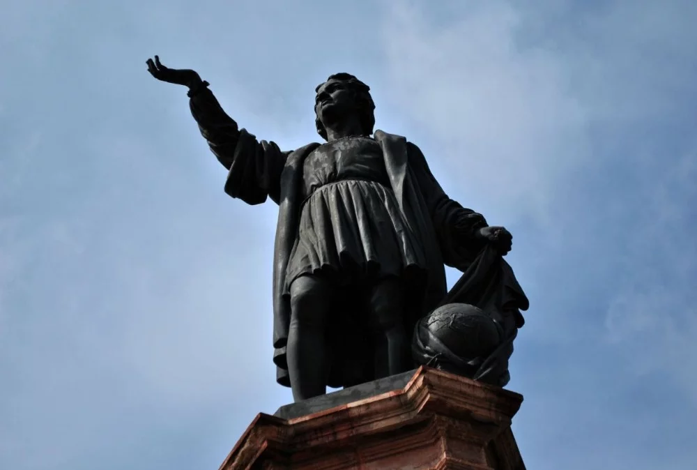 Het standbeeld van Christoffel Columbus in Mexico-Stad