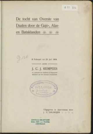 'De tocht van Overste van Daalen' - J.C.J. Kempees