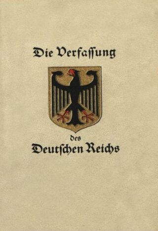 Omslag van de Grondwet van Weimar