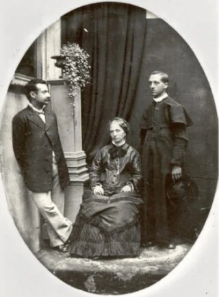 Edgardo Mortara, rechts naast zijn moeder