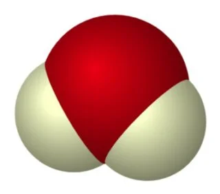 3D-weergave van een Zwaar water-molecuul 