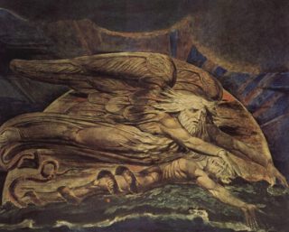 De schepping van Adam - William Blake, 1795
