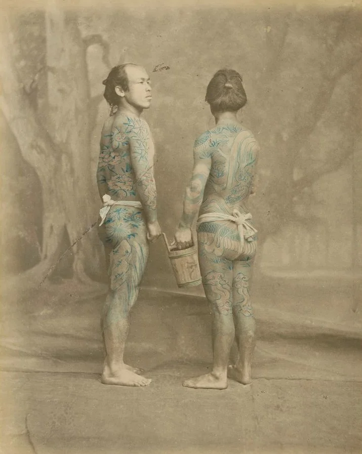 Getatoeëerde Japanners, 1870