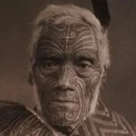 Getatoeëerd Maori-opperhoofd, 1891