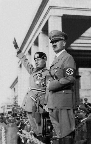 Hitler en Mussolini in oktober 1936