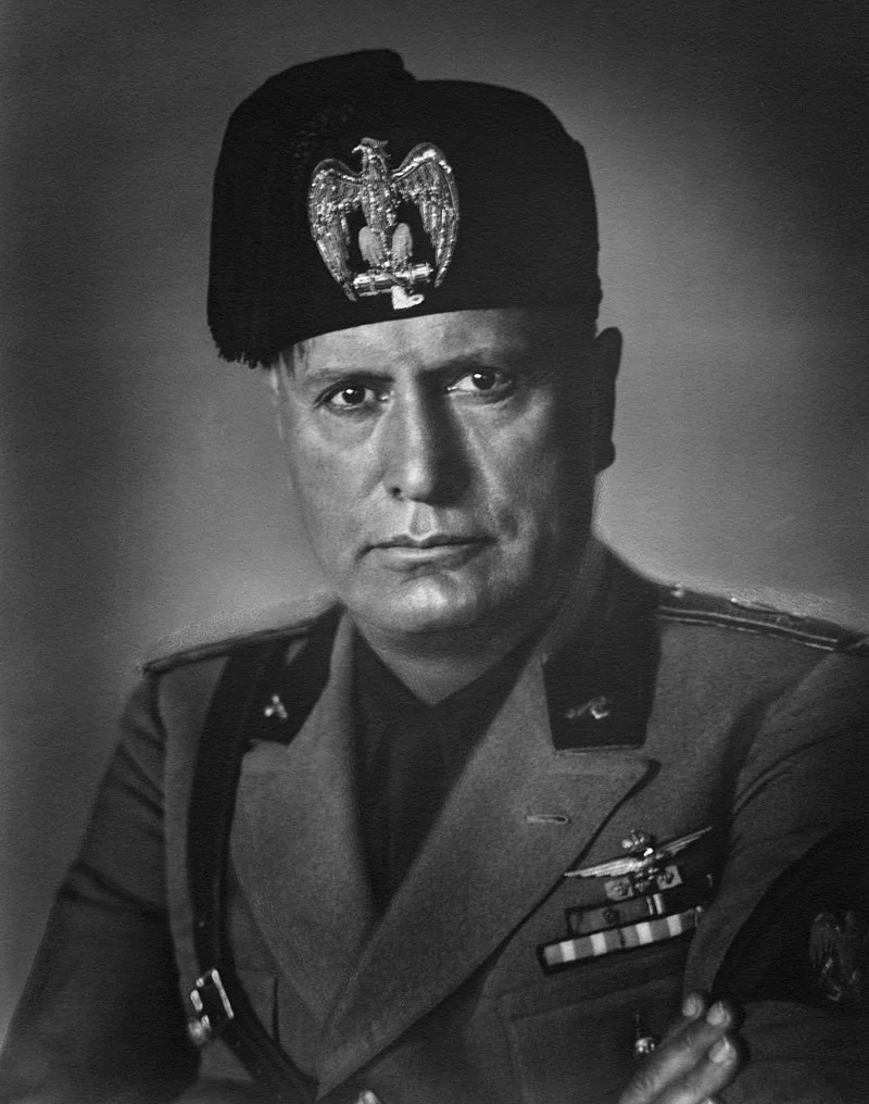 Portret van Mussolini uit 1930