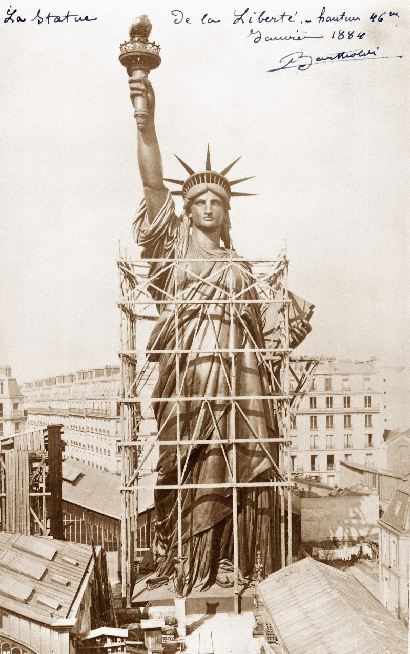 Foto: Albert Fernique – Statue de la Liberté, en construction