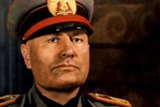 Benito Mussolini in 1940 - Foto van Roger Viollet