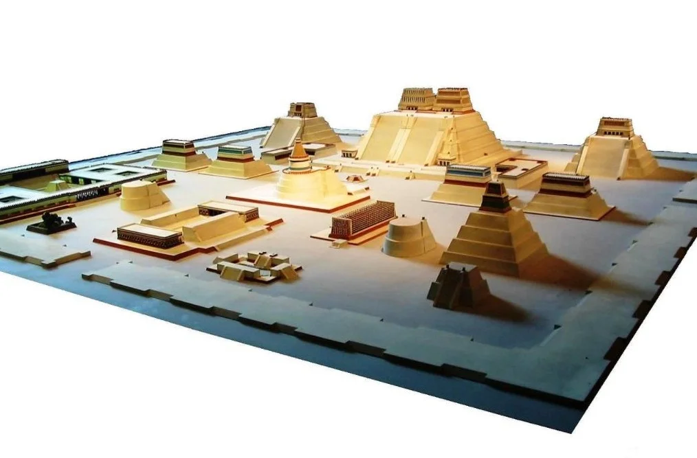 Model van het ceremoniële centrum van Tenochtitlan