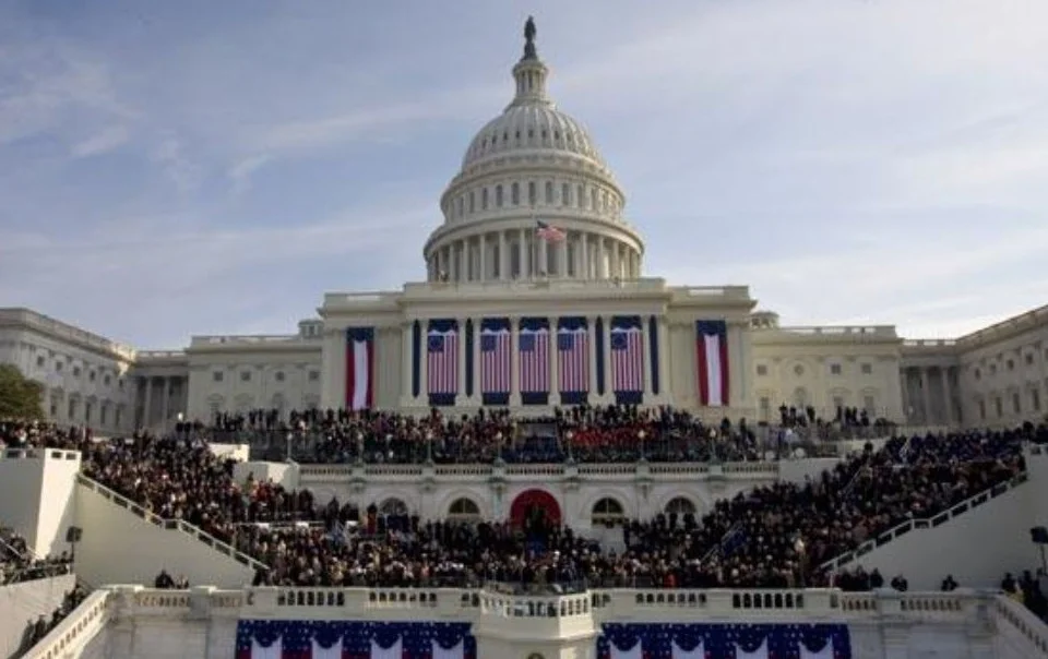 Foto gemaakt tijdens de inauguratie van president Barack Obama in 2009