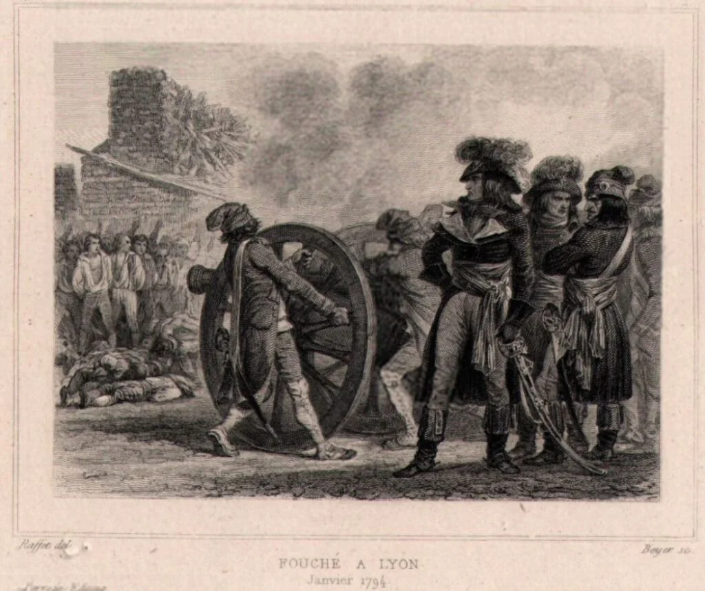 Fouché in Lyon. Tekening uit 1834