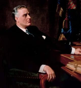 Franklin Delano Roosevelt - Geportretteerd door Frank O. Salisbury