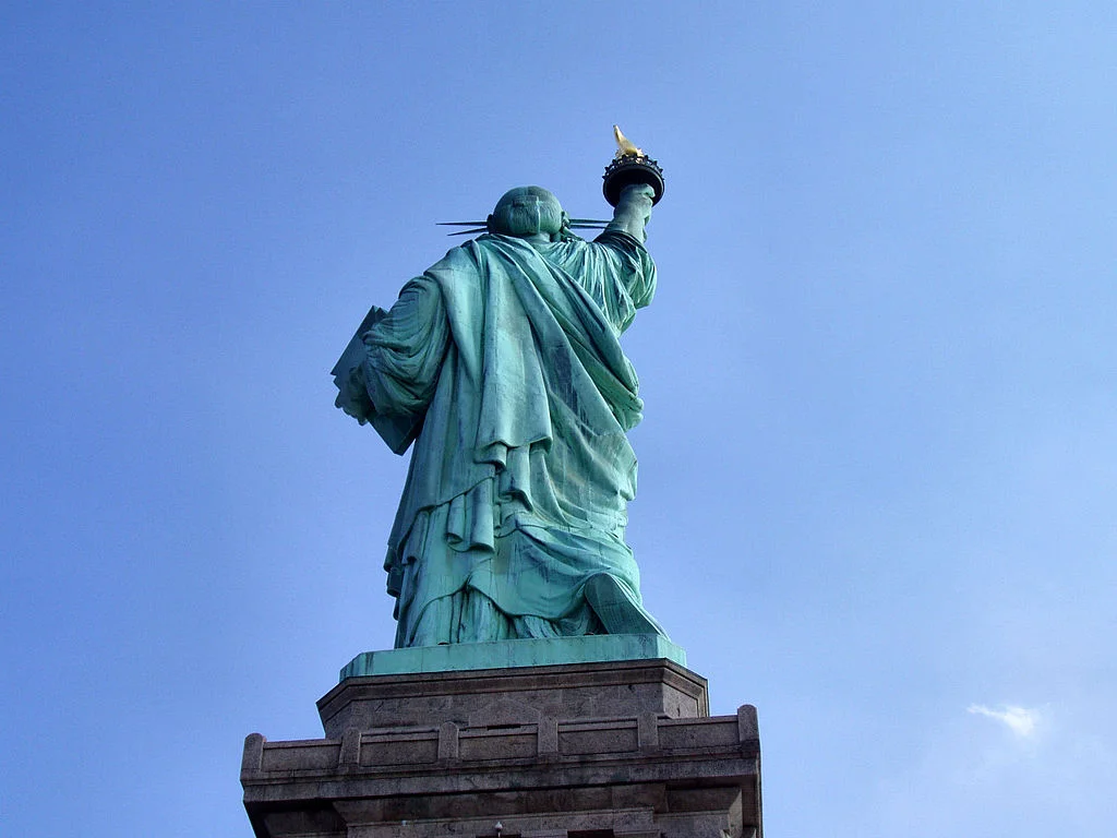 Achterzijde van het Statue of Liberty 