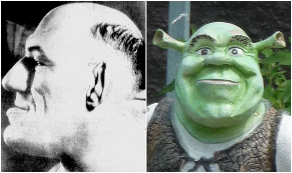 Maurice Tillet en Shrek