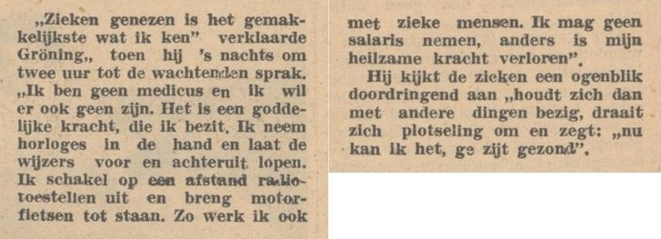 Bruno Grooning zitiert in der Zeitung Arnhem vom 29. Juli 1949 