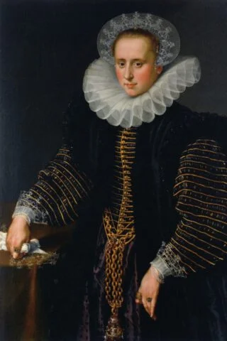 Anonieme kunstenaar, Portret van Maria Schuurman, 1599 -1600. Rijksmuseum Amsterdam