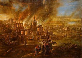 De vernietiging van Sodom en Gomorra - Jacob de Wet II, 1680