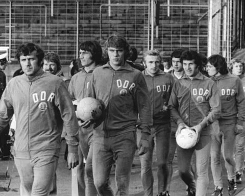 DDR-spelers tijdens WK 1974