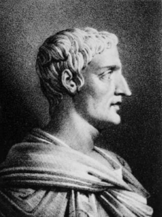 Portrettekening van Tacitus gebaseerd op een buste, Julien, 1915