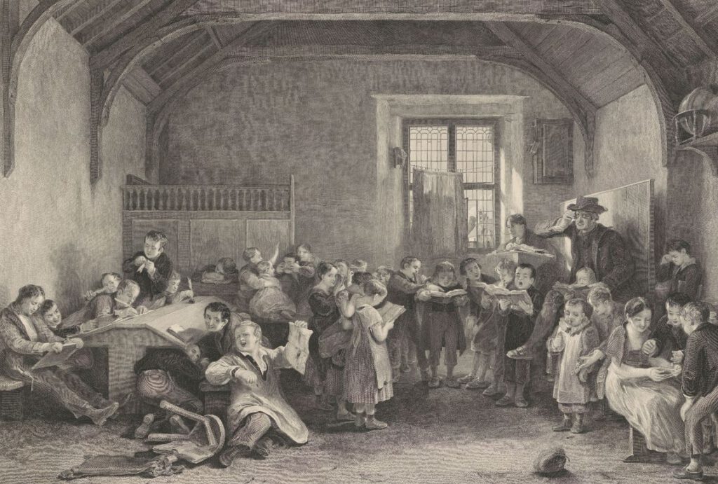 The school, John Burnet, naar David Wilkie, 1794-1868