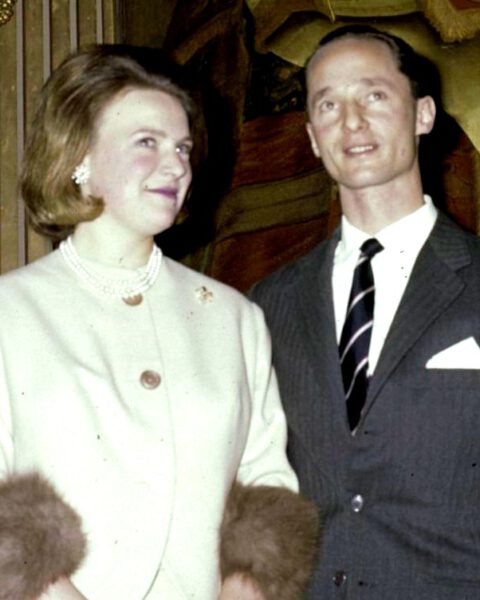 Carel Hugo van Bourbon Parma met prinses Irene in 1964.