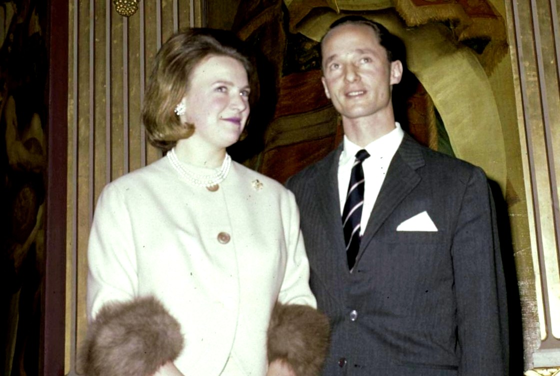 Carel Hugo van Bourbon Parma met prinses Irene in 1964.
